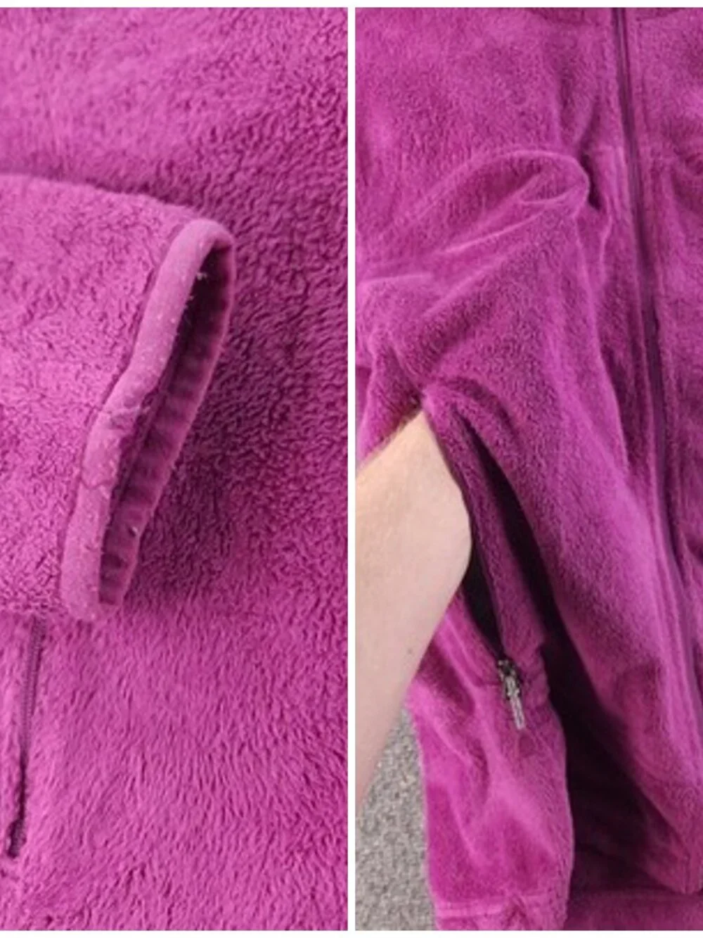 Mountain Hardwear Fleece Purple Jacket Woman Polyester Logo Medium Solid Hiking